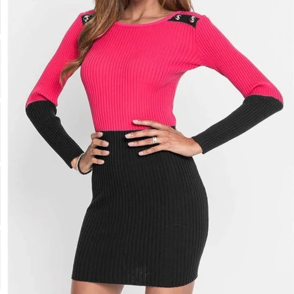 NEW!!!  Color Block Sweater Dress- Never Worn! - Picture 2 of 2